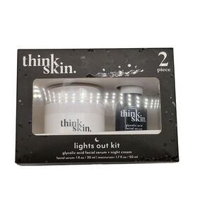 think.skin Lights Out Kit Glycolic Acid Serum + Night Cream‎ 2 Piece  1oz/1.7oz